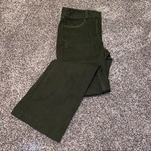 INC Olive Crop Flare Denim